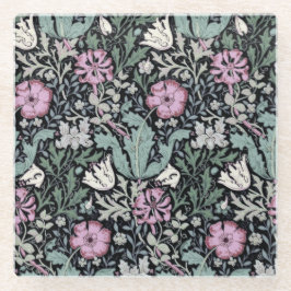 William Morris Poppy Botanical Victorian Wallpaper Glasuntersetzer