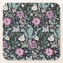 William Morris Poppy Botanical Victorian Wallpaper Rechteckiger Pappuntersetzer