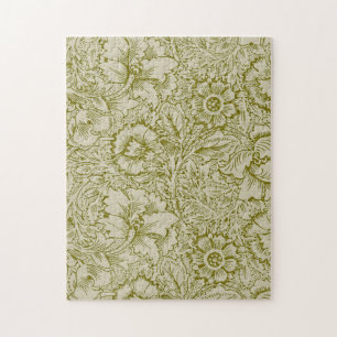 William Morris Poppy Classic Floral Green
