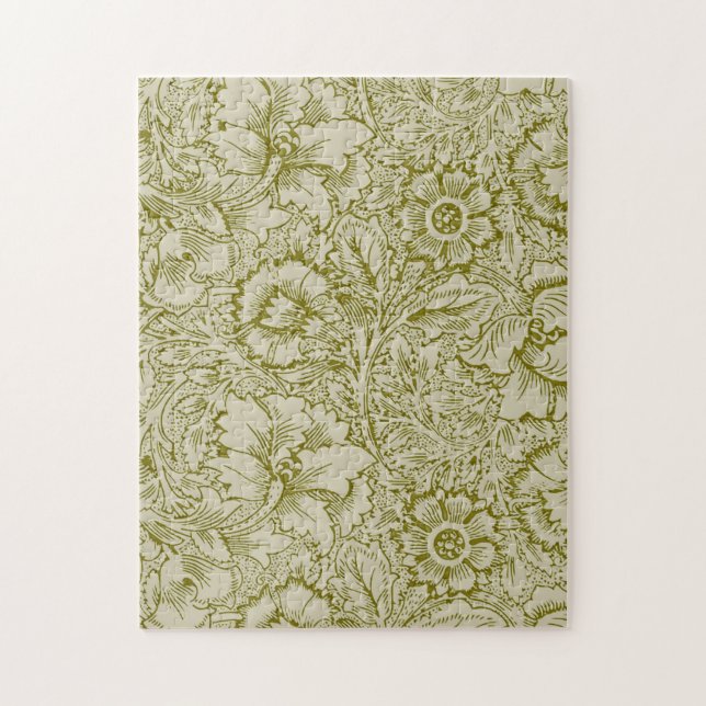 William Morris Poppy Classic Floral Green (Vertikal)