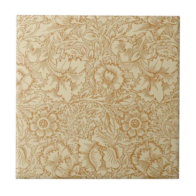 William Morris Poppy Floral Wallpaper Fliese (Vorderseite)
