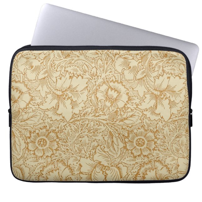 William Morris Poppy Floral Wallpaper Laptopschutzhülle (Vorderseite)