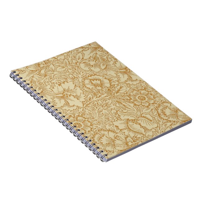 William Morris Poppy Floral Wallpaper Notizblock (Rechte Seite)