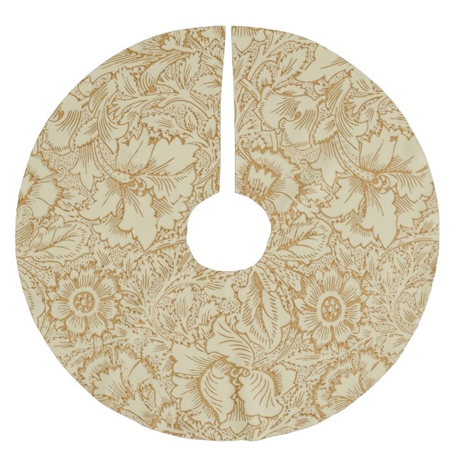 William Morris Poppy Floral Wallpaper Polyester Weihnachtsbaumdecke (Vorderseite)
