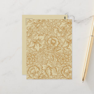 William Morris Poppy Floral Wallpaper Postkarte
