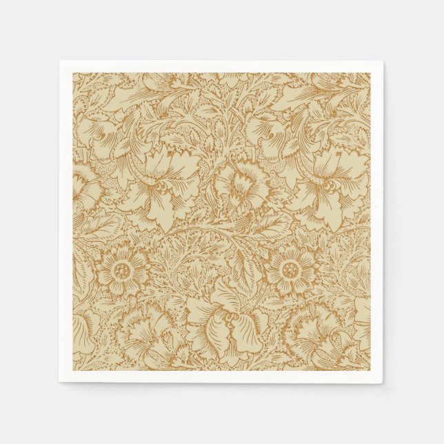 William Morris Poppy Floral Wallpaper Serviette (Vorderseite)