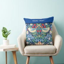 William Morris' Print: Strawberry Thief, Blau
