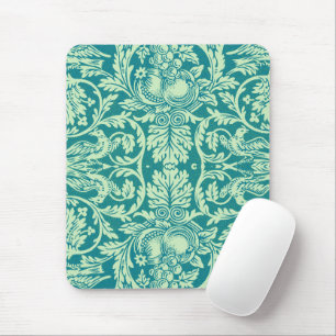 William Morris Queen Anne Blaugrüne Vogel Blumen K Mousepad