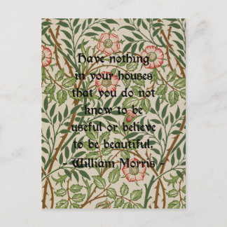 William Morris Quote Postkarte