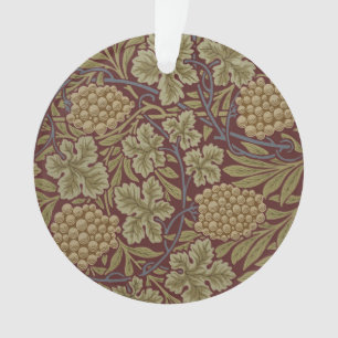William Morris Rebe Weinranke Rot Grün Kunst Ornament