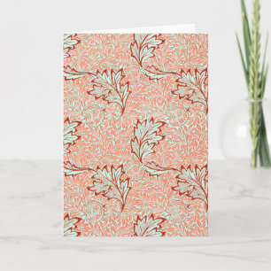 William Morris RED MOTIF Carte de voeux pliée