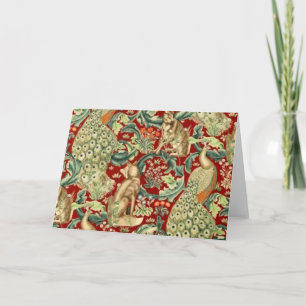 William Morris Red Pattern Forest Karte
