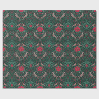 William Morris Rentier Weihnachtsdamast Geschenkpapier