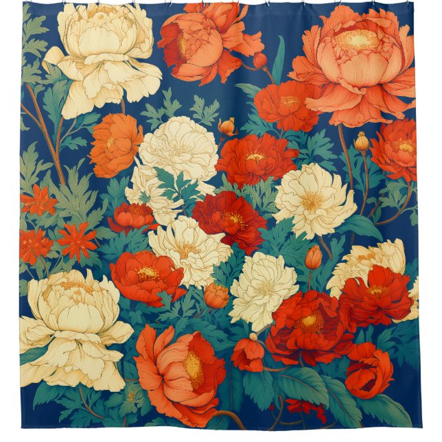 William Morris Rideau De Douche Inspiré (Devant)
