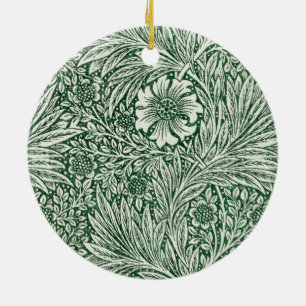 William Morris Ringelblume grün floral Blume Keramik Ornament