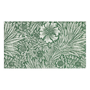 William Morris Ringelblume grün floral Blume Namenschild