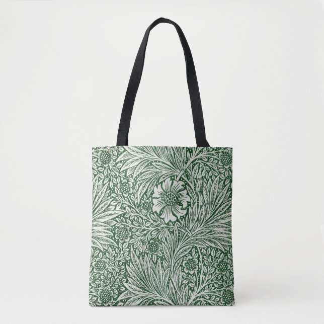 William Morris Ringelblume grün floral Blume Tasche (Vorderseite)