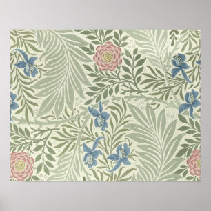 William Morris Rittersporn-Blumen-Wallpaper Poster