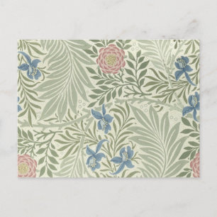 William Morris Rittersporn-Blumen-Wallpaper Postkarte