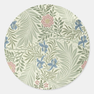 William Morris Rittersporn-Blumen-Wallpaper Runder Aufkleber