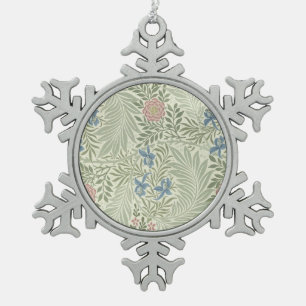 William Morris Rittersporn-Blumen-Wallpaper Schneeflocken Zinn-Ornament