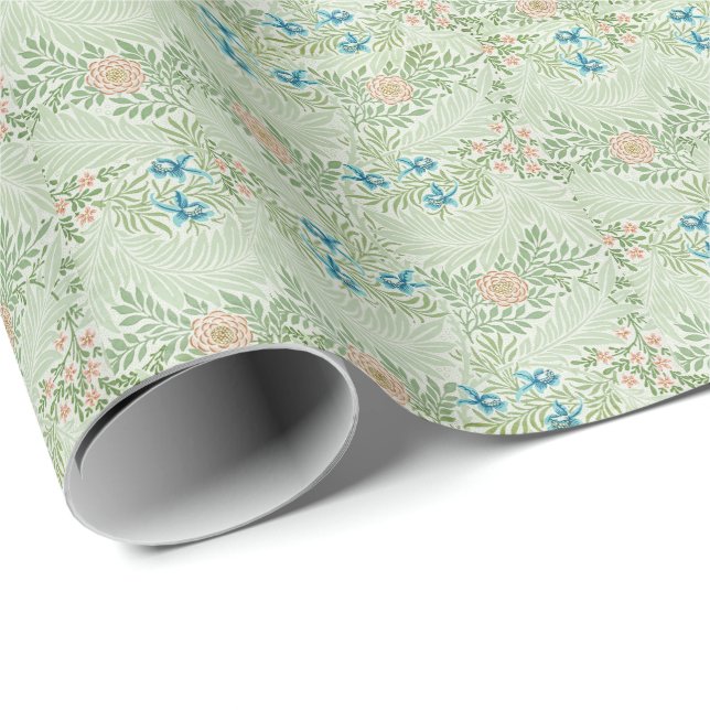 William Morris Rittersporn Geschenkpapier (Rolleneckpunkt)