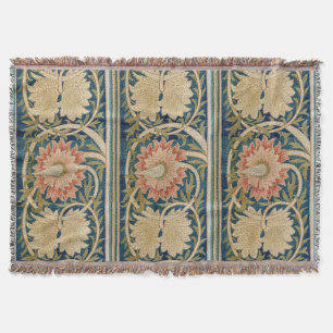 William Morris Rosa Florale Seidenstickerei Antik Decke