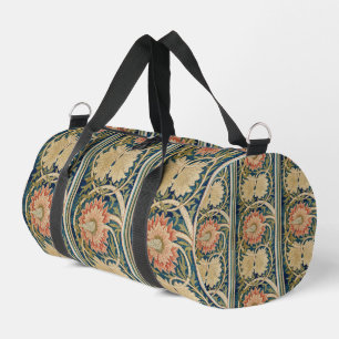 William Morris Rosa Florale Seidenstickerei Antik Duffle Bag