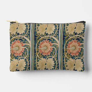 William Morris Rosa Florale Seidenstickerei Antik Zubehörtasche