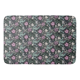 William Morris Rosa Mohn Botanical Victorian  Badematte