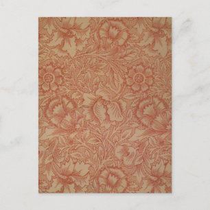William Morris Rosa Mohnblume Blumen Postkarte