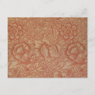 William Morris Rosa Mohnblume Blumen Postkarte