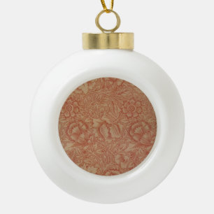 William Morris Rosa Mohnblumen-Blumenmuster Keramik Kugel-Ornament