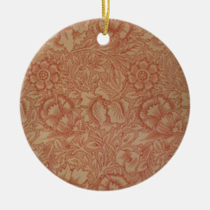 William Morris Rosa Mohnblumen-Blumenmuster Keramik Ornament