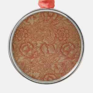 William Morris Rosa Mohnblumen-Blumenmuster Ornament Aus Metall