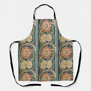 William Morris rosa Seidenstickerei antik Schürze