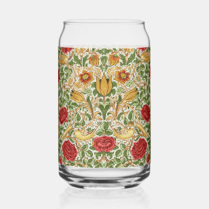 William Morris Rose & Birds Chintz Rot Dosenglas