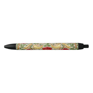 William Morris Rose & Birds Chintz Rot Kugelschreiber