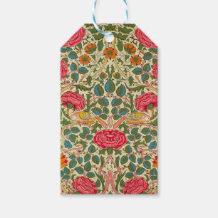 William Morris Rose Floral Chintz Pink Geschenkanhänger