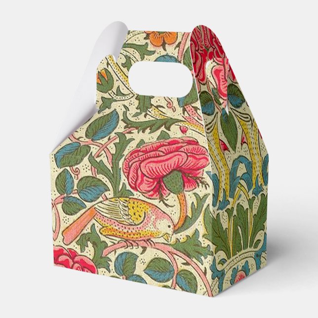 William Morris Rose Floral Chintz Pink Geschenkschachtel (Vorderseite)