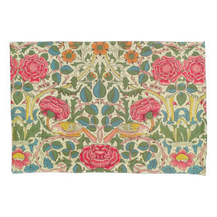 William Morris Rose Floral Chintz Pink Kissenbezug