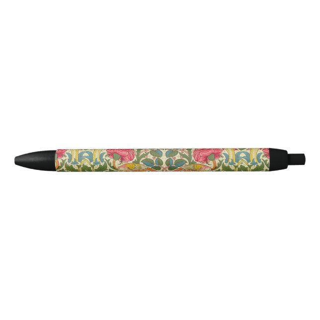 William Morris Rose Floral Chintz Pink Kugelschreiber (Vorderseite)