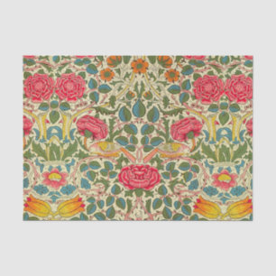 William Morris Rose Floral Chintz Pink Seidenpapier
