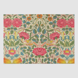 William Morris Rose Floral Chintz Pink Seidenpapier