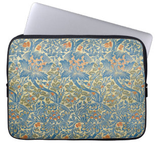 William Morris Rose & Thistle Floral Blue Laptopschutzhülle