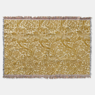 William Morris Rose & Thistle Floral Golden Decke