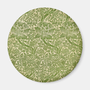 William Morris Rose & Thistle Floral Grün Magnet