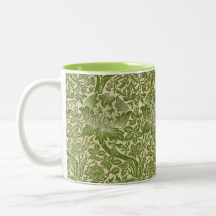 William Morris Rose & Thistle Floral Grün Zweifarbige Tasse