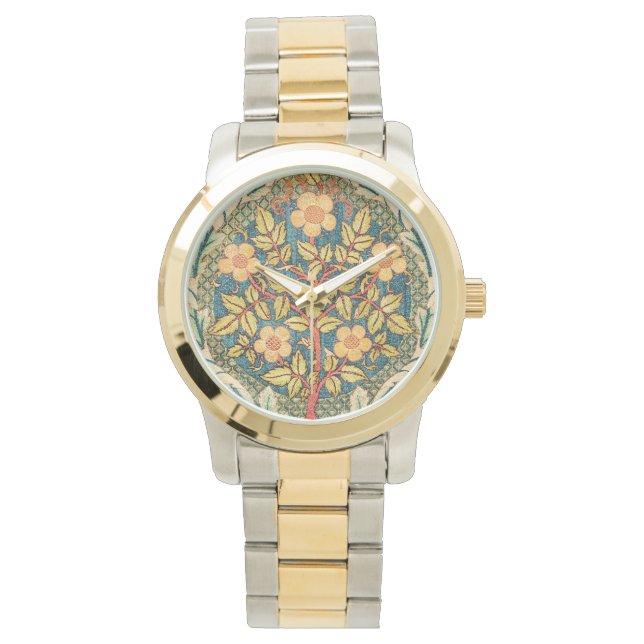 William Morris Rose Wreath Armbanduhr (Vorderseite)