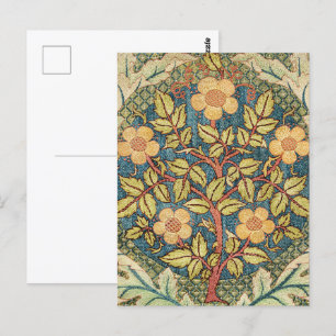 William Morris Rose Wreath Cushion Cover Classic Postkarte